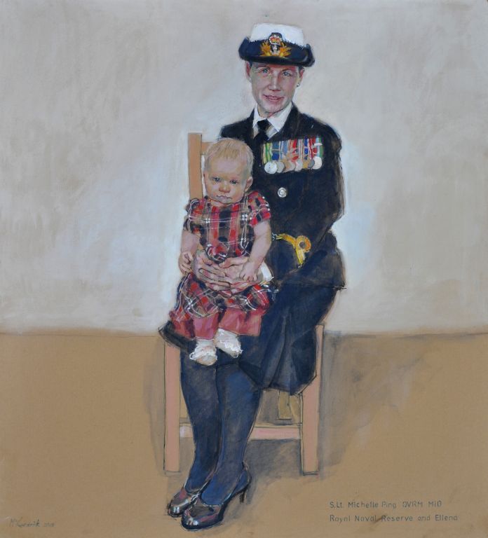 S.Lt Michelle Ping QVRM MiD Royal Naval Reserve and Ellena Rae 